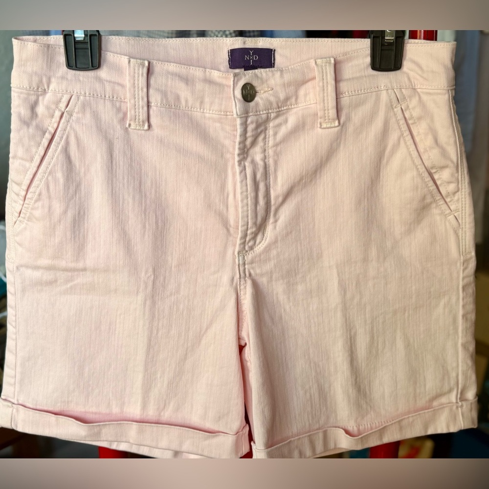 NYDJ Pink Jean Shorts NWOT. Form fitting with stretch. Super cute and preppy